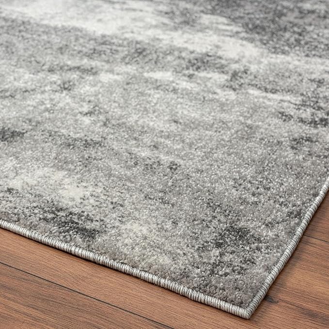 LUXE WEAVERS Euston Collection 7681 Dark Grey 5x7 Modern Abstract Area Rug
