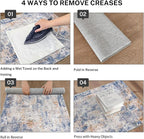 Modern Abstract Runner Rug 2x5, Grey Blue Orange Multi Washable Kitchen Runner Entryway Rug Mat Non-Slip Soft Hallway Rug Runner Thin Print Faux Wool Carpet for Bedroom Laundry Room Indoor