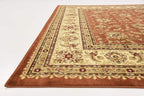 Unique Loom Voyage Collection Traditional Oriental Classic Intricate Design Area Rug (8' 0 x 10' 0 Rectangular, Terracotta/Ivory)