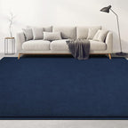 Large Area Rugs for Living Room Bedroom, 6x9 Feet Navy Blue Rug, Minimalist Modern Shag Rug, Soft Thick Memory Foam Indoor Carpet, Non-Slip Washable Rug for Boys Girls Dorm Nursery Room Home Decor