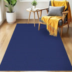 IOHOUZE Washable Area Rug 3x5 Non Slip Woven Rugs for Entryway Rugs Indoor Outdoor Doormat Throw Rug Floor Carpet for Entrance Kitchen Living Room, Royal Blue/Navy