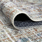 Bloom Rugs Washable Non-Slip 4' x 6' Rug - Peach/Beige Traditional Area Rug for Living Room, Bedroom, Dining Room, and Kitchen - Exact Size: 4' x 6'