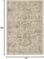 RUGGABLE Washable Vintage Area Rug – Sarrah Hazel 6x9, Stain-Resistant, Non-Slip – Medium Machine Washable Rugs for Living Room, Bedroom, Hallway, Entryway & Office–with Standard Pad