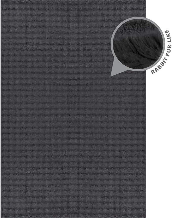 CAMILSON Modern Dark Gray Non Slip Runner Rug 2x7 Ultra Soft High Pile Kitchen Rugs Non Skid Rubber Backing Durable & Easy to Clean Carpet for Entryway Bathroom Indoor Use (2 x 7 Dark Gray)