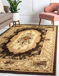 Unique Loom Versailles Collection Traditional Classic Floral Motif Area Rug (2' 2 x 3' 0 Rectangular, Brown/ Ivory)