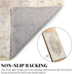 MUJOO Area Rugs 5'x7'Beige,Boho Rug for Bedroom Living Room Dining Room, Large Machine Washable Non Slip Carpet Vintage Bohemian Distressed Farmhouse,Floral