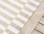 Unique Loom Outdoor Striped Collection Area Rug - Striped (6' 1" x 9' Rectangle, Taupe/Ivory)