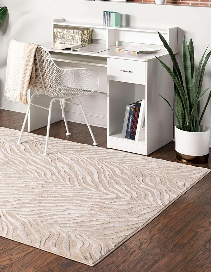 Unique Loom Finsbury Collection Area Rug - Meghan (6' x 9' Rectangle, Ivory Beige)
