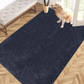 PURRUGS Easy Care Area Rug 4ft x 6ft, Non-Slip Machine Washable Entryway Rug, Dog Door Mat, Stain Resistant Accent Rug for Hallway, Living Room, Bedroom and Mudroom, Navy Blue