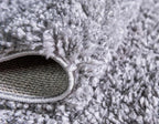 Unique Loom Davos Shag Collection Area Rug - Solid (9' 10" Round, Sterling)