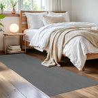 IOHOUZE Washable Runner Rug 2x6 Non Slip Runners for Hallways Entryway Runner Indoor, Kitchen Rugs Woven Cotton Floor Carpet for Kitchen Hall Entrance Bedroom, Dark Grey