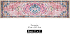 2x8 Runner Rug Pink Boho Area Rug for Hallway Entryway Kitchen Laundry Room Bathroom Bedroom Non Slip Blush Vintage Rug Indoor Lightweight Carpet