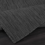 CAMILSON Outdoor Rug 10x14 Modern Area Rugs for Large Indoor and Outdoor Patios and Porches - Waterproof, Washable, Non-Shedding, Easy-to-Clean Outside Carpet (10 x 14, Solid - Dark Gray)