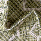 Unique Loom Outdoor Trellis Collection Area Rug - Tribal Trellis (10' x 14' 1" Rectangle, Green/ Natural)