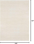 Unique Loom Solid Shag Collection Area Rug (10' x 13' 11" Rectangle, Snow White)