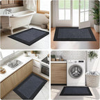 Machine Washable Runner Rug 32" x 96", Non Slip Kitchen Mat for Floor, Absorbent Entryway Rug for Kitchen, Bedroom, Living Room, Hallway, Door (Roll Packing)