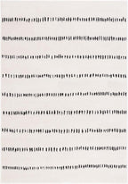 SAFAVIEH Area Rug 8x10 - Melody Collection - Large - Ivory & Black, Modern Design, Non-Shedding & Easy Cleaning, Ideal for Living Room, Bedroom, Office, Dining Space Room (MEL114A)