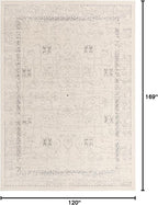 Unique Loom Isabella Collection Area Rug - Adjani (10'x 14' 1" Rectangle, White/ Blue)