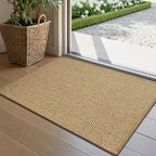 LUMI Handwoven Sisal Door Mat, Non-Slip Durable Entryway Mat, Welcome Front Doormat, Solid Floor Mats for Entrance, 24"x36", Herringbone Sisal