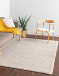 Unique Loom Solo Collection Area Rug - Calabasas (7' 1" x 10' Rectangle, Ivory)
