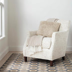 Dash & Albert Stowe Hand Micro Hooked Wool Rug, 2.5 X 8 Feet, Blue/Browns Geometric Pattern