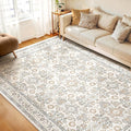 WITSHOCK Living Room Area Rugs 9x12: Soft Non-Slip Backing Washable Rugs Vintage Large Carpet for Bedroom Office Dining Room Kitchen Stain Resistant Home Decor Rug