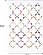 Alfa Rich 3x5 Moroccan White Washable Area Rugs for Living Room Bedroom Kitchen Decor Cotton Runner