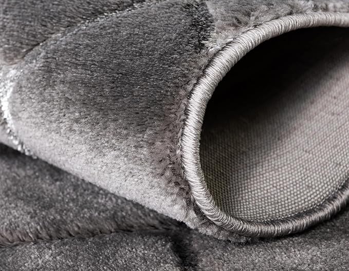 Marilyn Monroe Glam Collection Area Rug - Trellis (3' 3" x 5' 3" Rectangle, Gray Silver/ Silver)