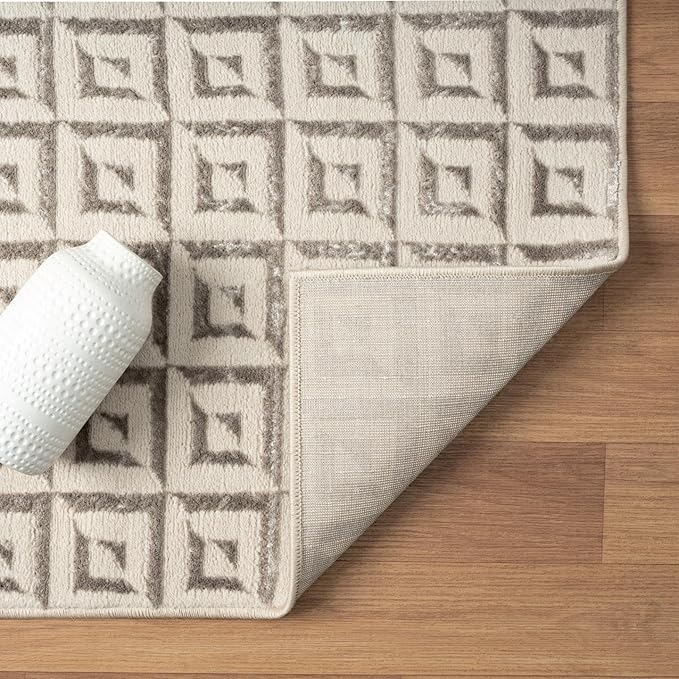 LUXE WEAVERS Geometric Greek Pattern Area Rug, Gray, 8'X10'