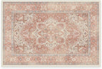 RUGGABLE Washable Area Rug – Kamran Rose Pink 2x3, Stain-Resistant, Non-Slip – Small Machine Washable Rugs for Living Room, Bedroom, Hallway, Entryway & Bathroom–with Standard Pad