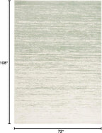 SAFAVIEH Area Rug 6x9 - Adirondack Collection - Sage & Ivory, Modern Ombre Design, Non Shedding & Easy to Clean, Ideal for Living Room, Bedroom, Office, Dining Space (ADR113X)