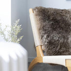 Sheepskin Long Hair 2x3 ft | Bedside Rugs for bedrooms, Sofa, Chair or The Dining Table | Each Sheepskin Rug is Unique and Created by Nature | Small Fluffy Rug in Color Light Brown