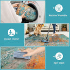 Lahome Modern Abstract Area Rugs 5x7, Large Washable Rugs for Living Room Bedroom Non Slip, Colorful Indoor Floor Carpet for Dining Room Apartment Dorm Kids Nursery Home Decor
