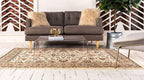 Unique Loom Sialk Hill Collection Area Rug - Washington (5' 3" x 8' Rectangle Ivory/Black)