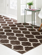 Rugs.com Lattice Collection Rug – 3' x 5' Chocolate Brown Medium Rug Perfect for Entryways, Kitchens, Breakfast Nooks, Accent Pieces