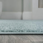 JONATHAN Y Haze Solid Low-Pile Aqua Blue Runner Rug 2x8, Coastal,Bohemian,Minimalist,Classic, Easy-Cleaning for Living Room,Bedroom,Kitchen,Pet Friendly,Non-Shedding (SEU100S-28)
