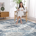 8x10 Area Rugs Living Room: Washable Large Abstract Soft Rug Stain Resistant Indoor Non-Slip Carpet for Men Modern Home Enthusiasts Aged 25-45 - High Traffic Areas - Bedroom Office Playroom