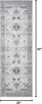 Loloi II Skye Collection SKY-02 Silver/Grey 2'-6" x 7'-6" Runner Rug