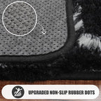 ONASAR Large Area Rugs for Living Room, 7x10 Black and White Rug, Boho Thick Floor Mat for Bedroom Home Decor Aesthetic, Soft Fuzzy Shaggy Plush Fluffy Geometric Carpet for Teen Dorm Classroom