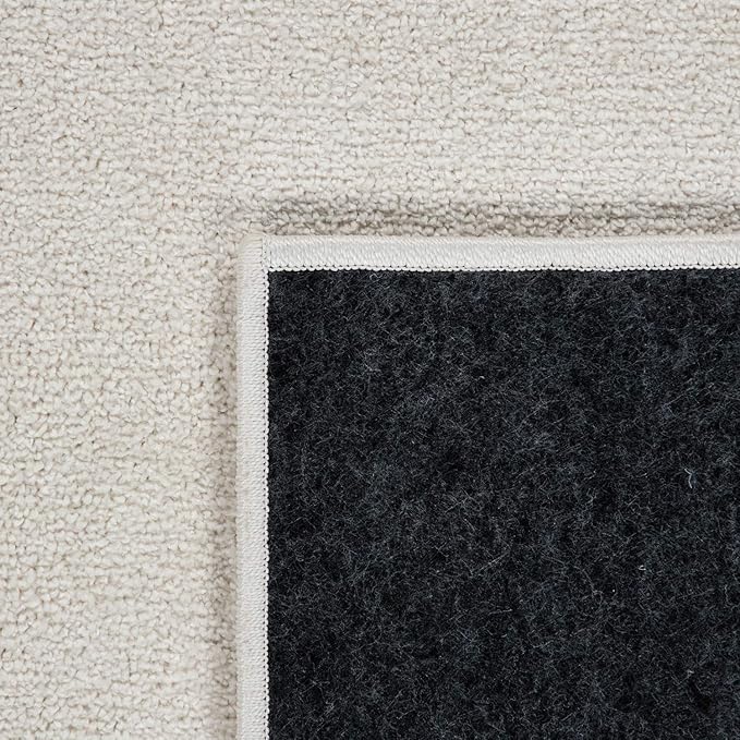 Paco Home Solid Area Rug in Cream Modern Plain Design, Size: 2' x 3'3"