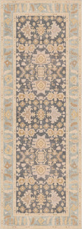 Kuden 2'6"x10 Runner Rug, Machine Washable Area Rug with Non-Slip Backing, Vintage Style, Soft, Easy Clean, Low Pile Rug for Hallway, Entryway, Kitchen, Bedroom