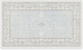 RUGGABLE Washable Vintage Area Rug – Verena Soft Blue 3x5, Stain-Resistant, Non-Slip – Small Machine Washable Rugs for Living Room, Bedroom, Hallway, Entryway & Office–with Standard Pad