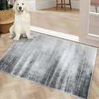 COMSLE Door Mat Soft Absorbent Indoor Front Entryway Rug Machine Washable Entrance Mats for Muddy Paws Non Slip Throw Rugs 24" x 36" Doormat for Inside Foyer Bedroom - Gray
