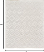 Nourison Home Versatile Ivory White 10' x 14' Area Rug - Easy Clean, Non Shedding, Bed Room, Living Room, Dining Room, Kitchen (10' x 14')