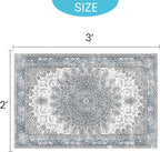 2’x3’ Entry Rug Welcome Mat Small Washable Indoor Door Rug Front Door Mat Non-Slip Blue