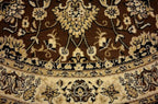Unique Loom Sialk Hill Collection Area Rug - Washington (7' 10" Round Brown/Black)