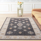 ILANGO Area Rugs 3'x5' Non Slip for Entry Indoor Vintage Washable Rugs for Laundry Entryway Hallway Ultra-Thin Low-plie Floor Carpet for Bedroom Living Room Kitchen