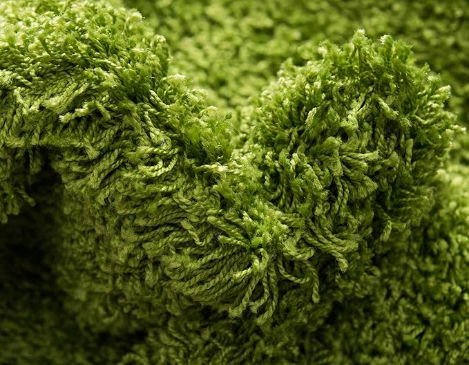Unique Loom Solid Shag Collection Area Rug (9' x 12' Rectangle, Grass Green)