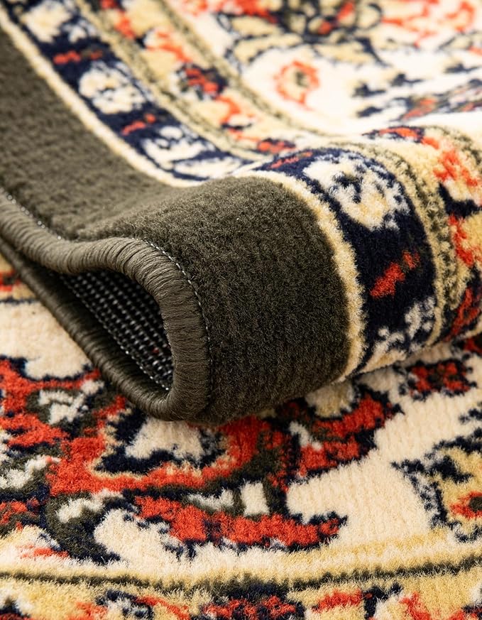 Unique Loom Sialk Hill Collection Area Rug - Washington (9' 10" x 13' 1" Rectangle Green/Hunter Green)