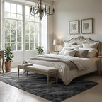 Zentavio Area Rugs for Living Room 5x8 Large Rugs for Bedroom Carpet Fluffy Fuzzy Soft Shag Aesthetic Plush High Pile Gray Throw Rug for Nursery Kids Room Dorm Marble Grey